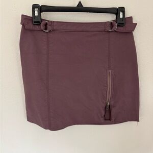 FREE PEOPLE FAux Leather Muted Purple Mauve Mini Skirt 6